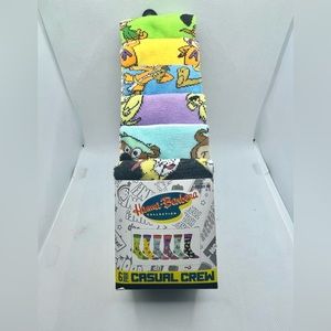 New Hanna-Barbera Collection Warner Brothers 6 Casual Crew Socks Sz 8-12